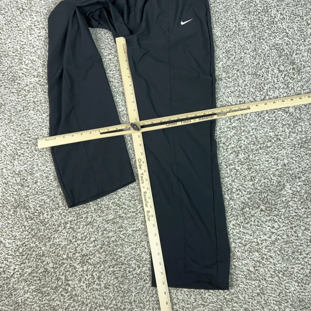 Nike Pants Womens M Black Dri FIT Track Relaxed Ultra High Waisted Running Gym